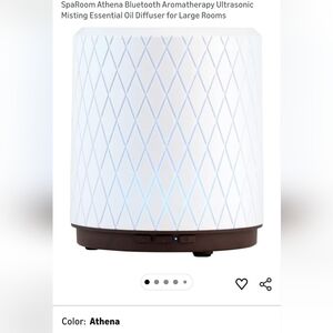 Athena White and Brown Bluetooth Aromatherapy Diffuser